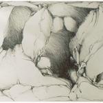Rock Shelter II, 1985, 20 x 26 inches, graphite on rives lightweight