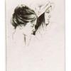 Sisters, 1979, 7 x  5 inches, drypoint